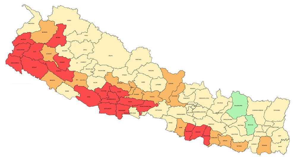 नेपालको कुन जिल्लामा कति कोरोना संक्रमित (हेर्नुहोस विवरण सहित)