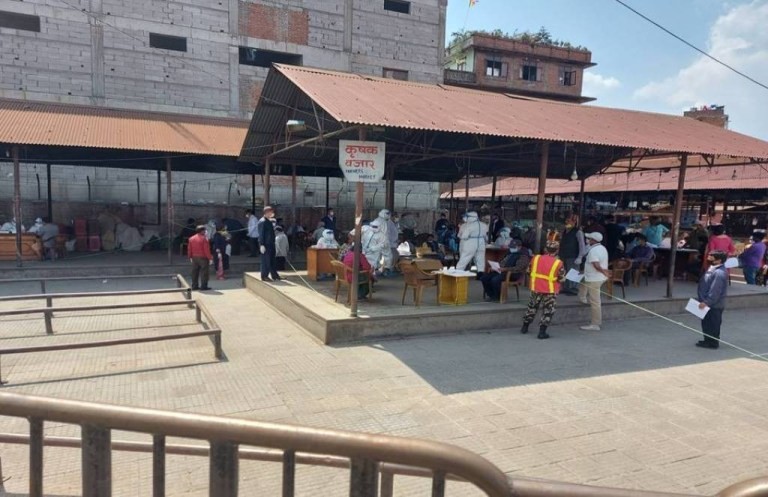 कालीमाटी-बल्खु क्षेत्रका ४० जना तरकारी व्यापारीमा कोरोना संक्रमण पुष्टि