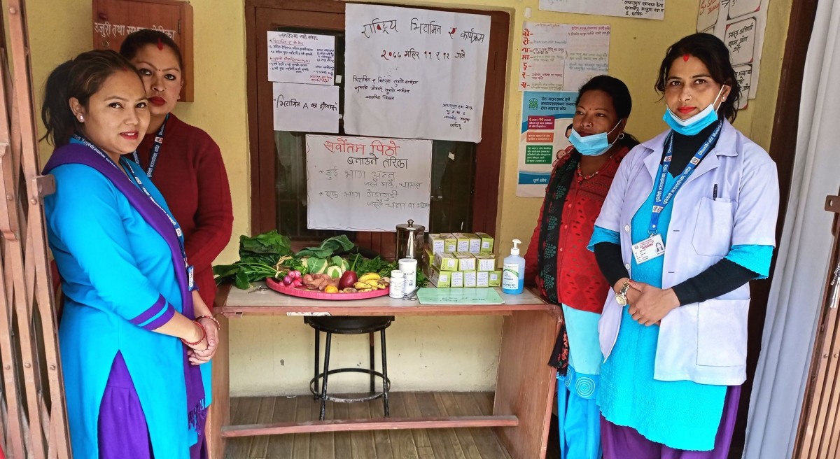 राष्ट्रिय भिटामीन “ए” कार्यक्रम अन्तर्गत धादिङको धुनिवेशीमा सुन्तला रङको सखरखण्ड वितरण