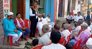 उम्मेदवार रमेश कुर्मीद्धारा ५ दलिय गठबन्धनको पार्टि कार्यालय उद्घाटन