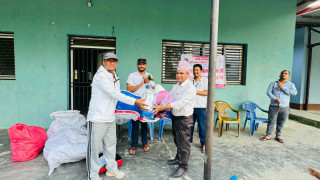 गल्छी गाउँपालिकाद्वारा तेक्वान्दो खेलाडीलाई खेल सामग्री वितरण